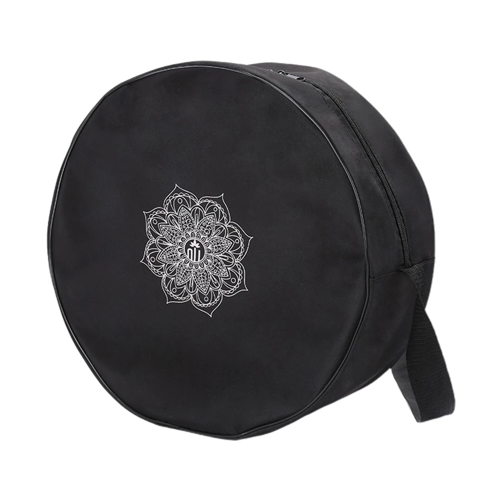 

Large Capacity Nylon Twill Crossbody Adjustable Strap Yoga Wheel Bag Single Shoulder Double Zips Round Multifunctional Gym Print