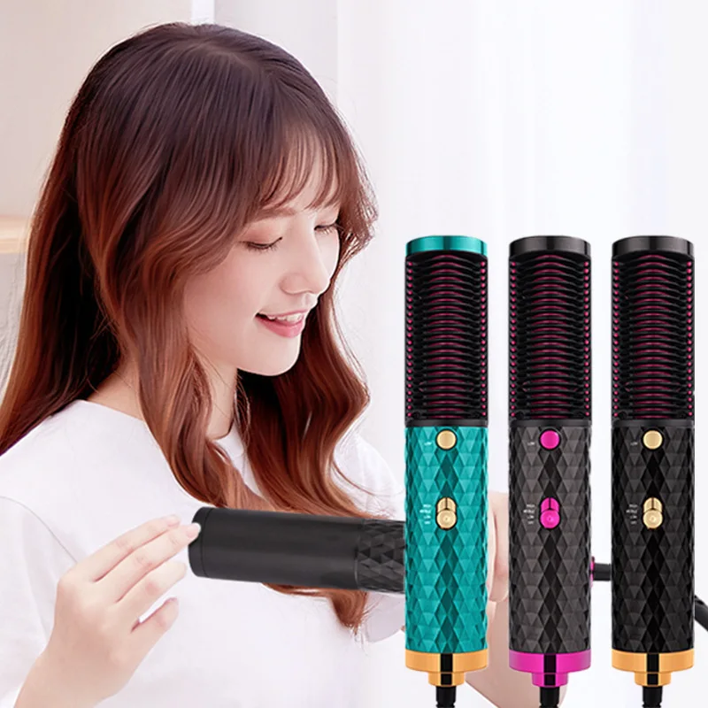 

3in1 Multifunctional Hair Comb Curler Blowing Straight Hair Comb Curling Iron Home DIY Styling Tool Temperature Control