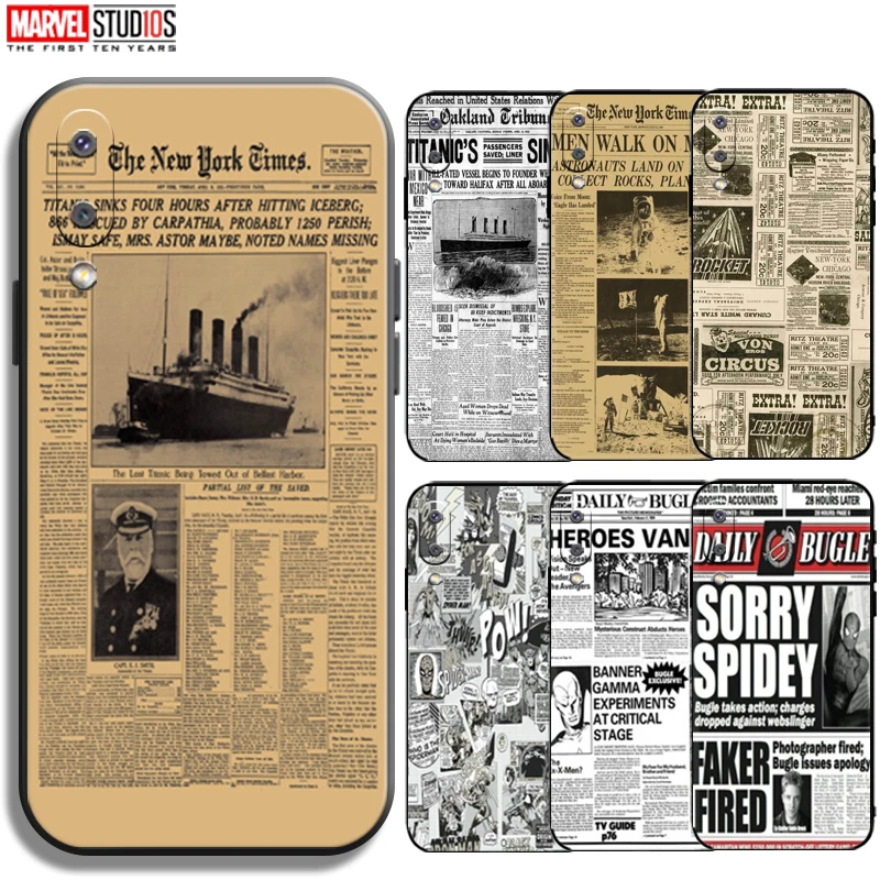 

Marvel Nostalgic Newspaper Phone Case For Samsung Galaxy M02 M02s Black Bumper Coque