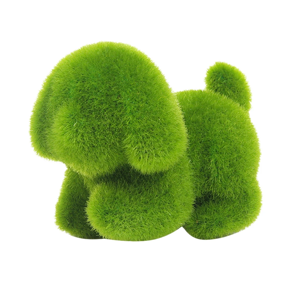 

Simulation Moss Plants Green Grass Flocking Interior Decoration Garden Plant DIY Micro Landscape Decor Fake Plants Rabbit Shape
