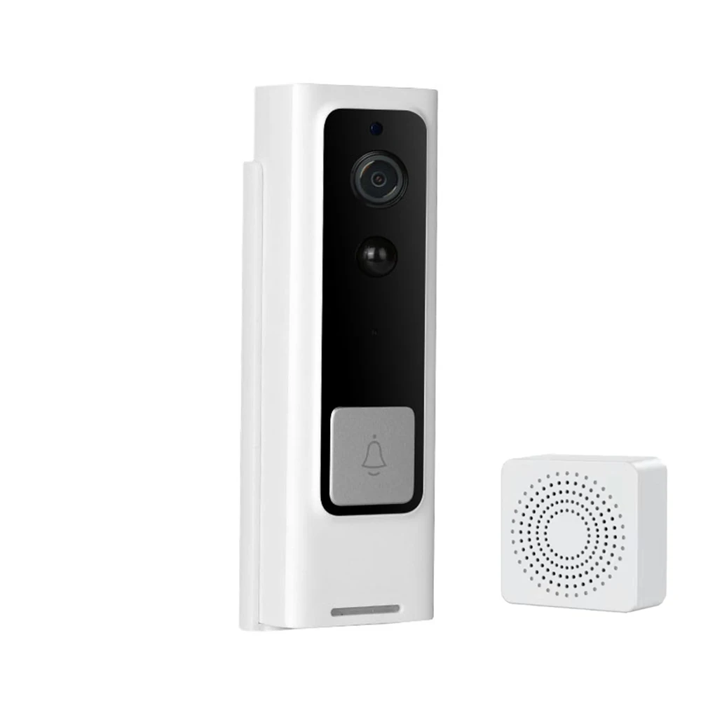 

Smart Doorbell with Chime Battery Colorful Bell Vision Capture Peephole Intercom Two Way Surveillance Bells Home