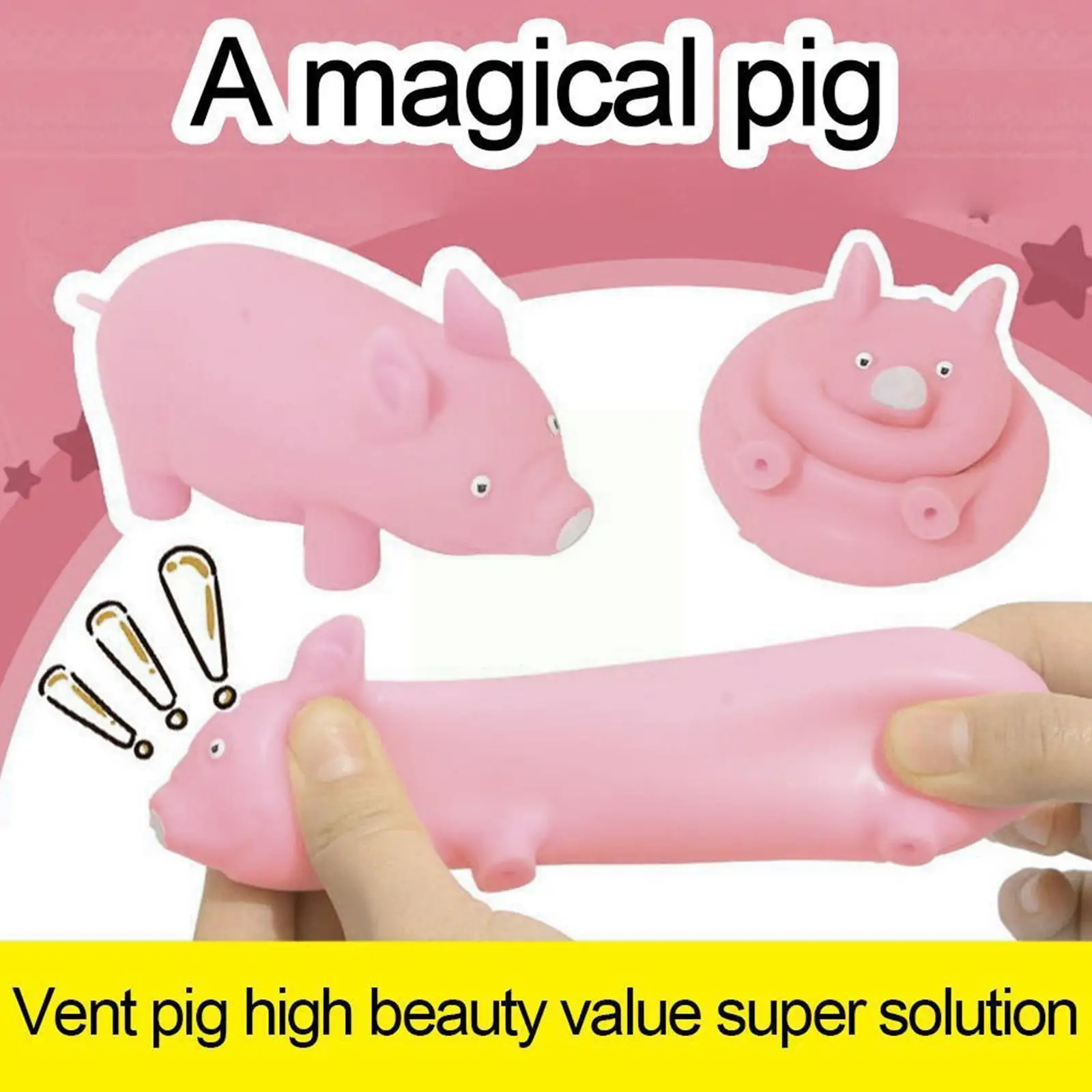 

Cute Decompression Lala Pink Pig Pinching Pig Decompression Vent Toy Gift For Friends Kids V7h2