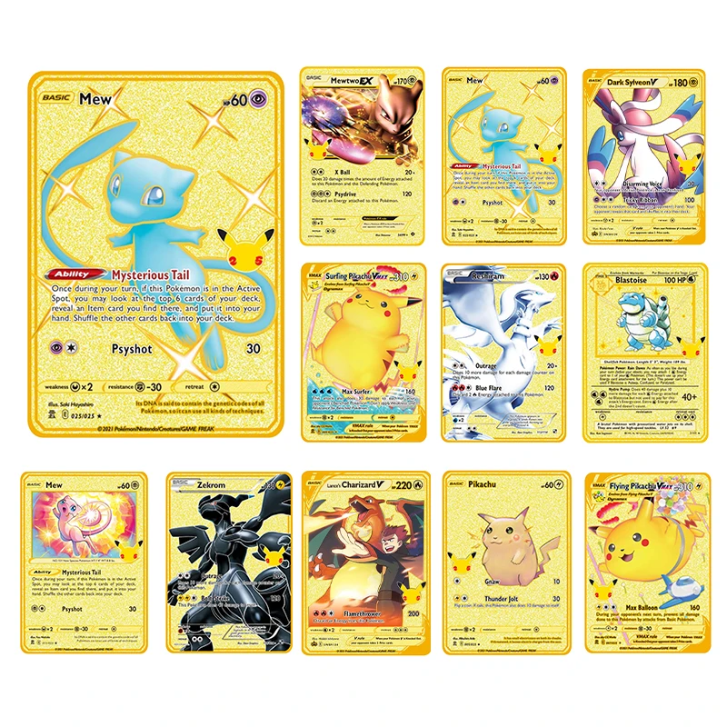 cartas-de-pokemon-de-oro-anime-gx-vmax-coleccionables-de-metal-espada-y-escudo-de-anime-charmander-kalphi-juegos-raros