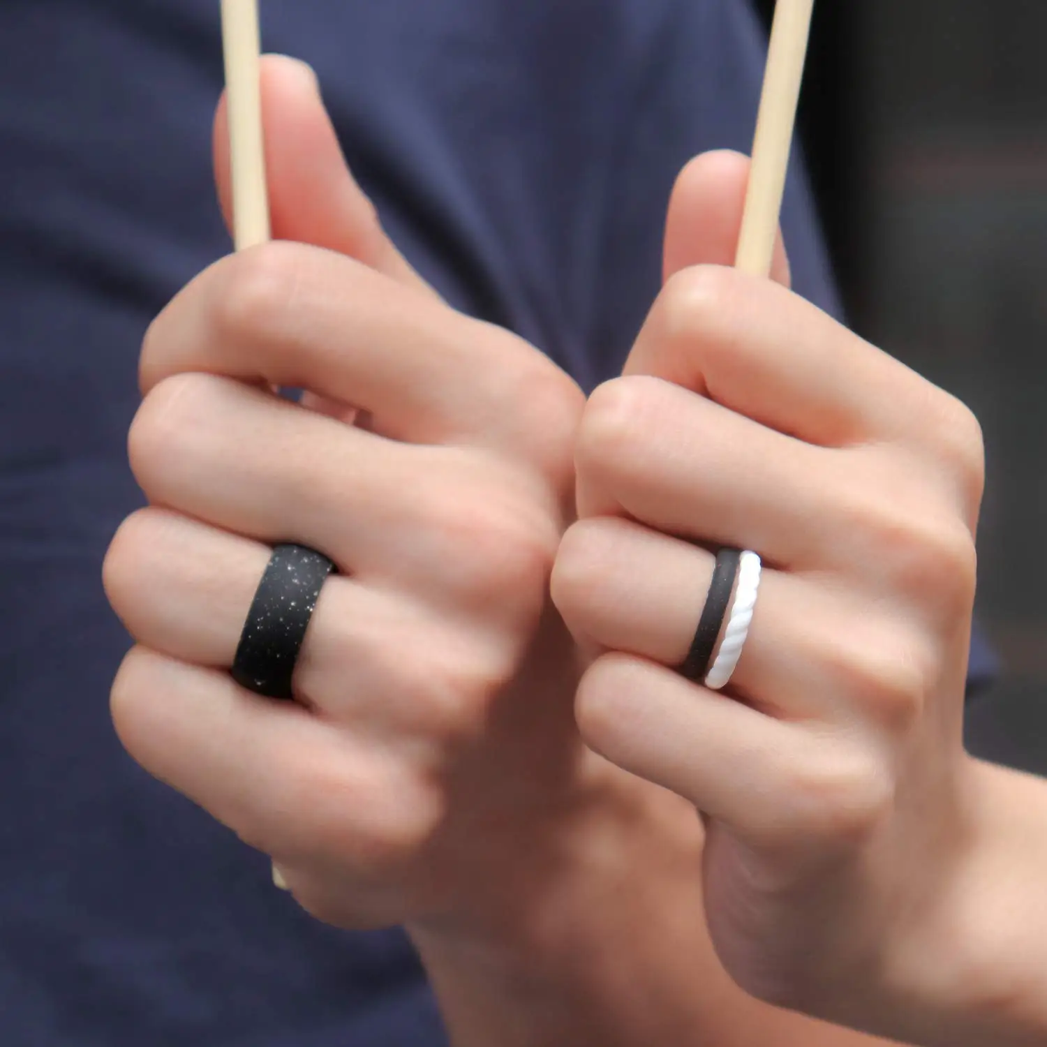 Тонкие штабелируемые силиконовые кольца шириной 3 мм 10 комплектов колец