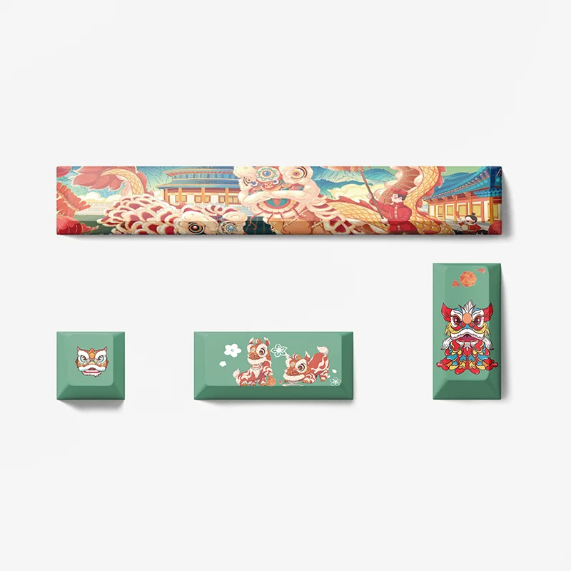 

Colorful Blue Kawaii OEM profile Keycaps ESC Five sides 4keys Dye-subbed Chinese Keycap Space Entre Keys Pbt for DIY GK61 GK64