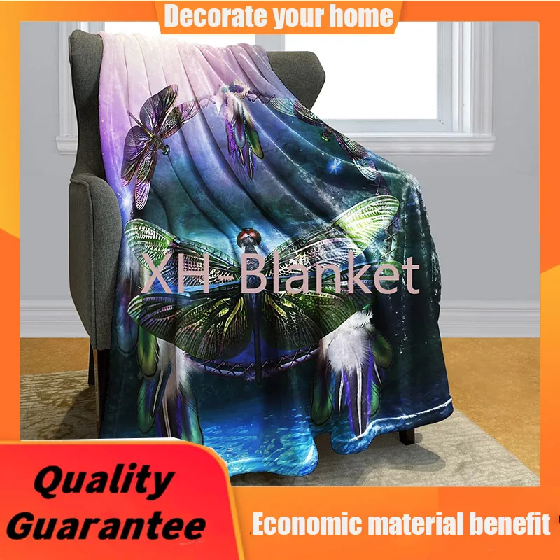 

Blanket Comfort Warmth Soft Cozy Air Conditioning Easy Care Machine Wash Dream Catcher Spirit of The Dragonfly throw blanket