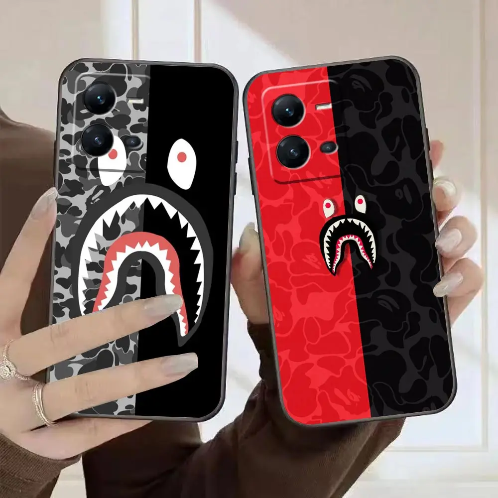 

Funda Case For VIVO X90 X80 X70 X60 X50 X27 X23 X21 Plus V25 V23 V23E V21 V21E V20 V19 Pro 5G Case Shark Mouth R-Ritch B-Bath