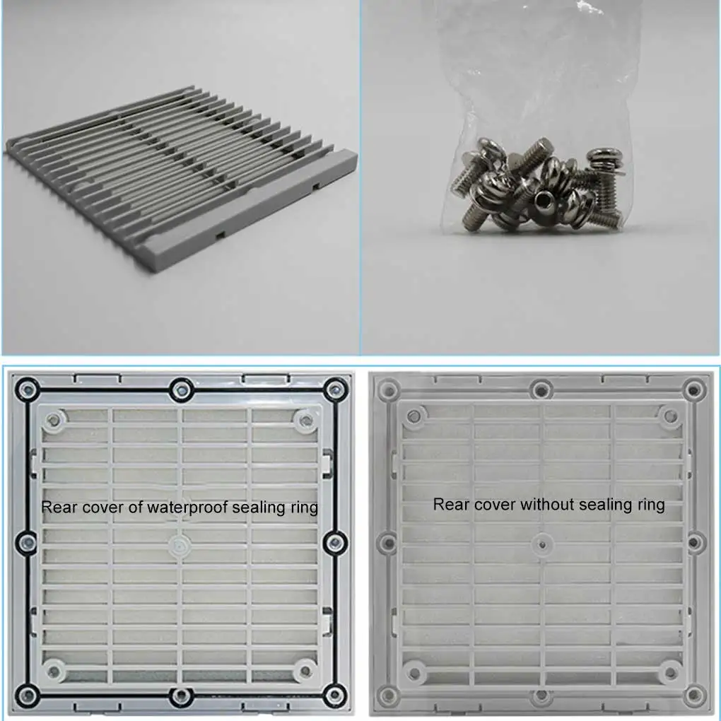 

Ventilation Shutter Dust-proof Filter Screen Sidewall Mounted Air Vent Cover Exhaust Fan Panel Grille Ventilator Type 1