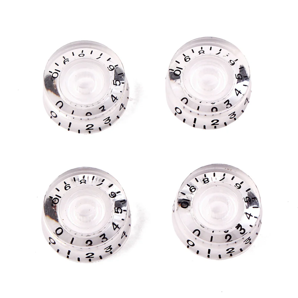 

4 PCS/ Set Guitar Volume Tone Control Knobs Rotary Knobs for Electric Guitar Parts Replacement (White)