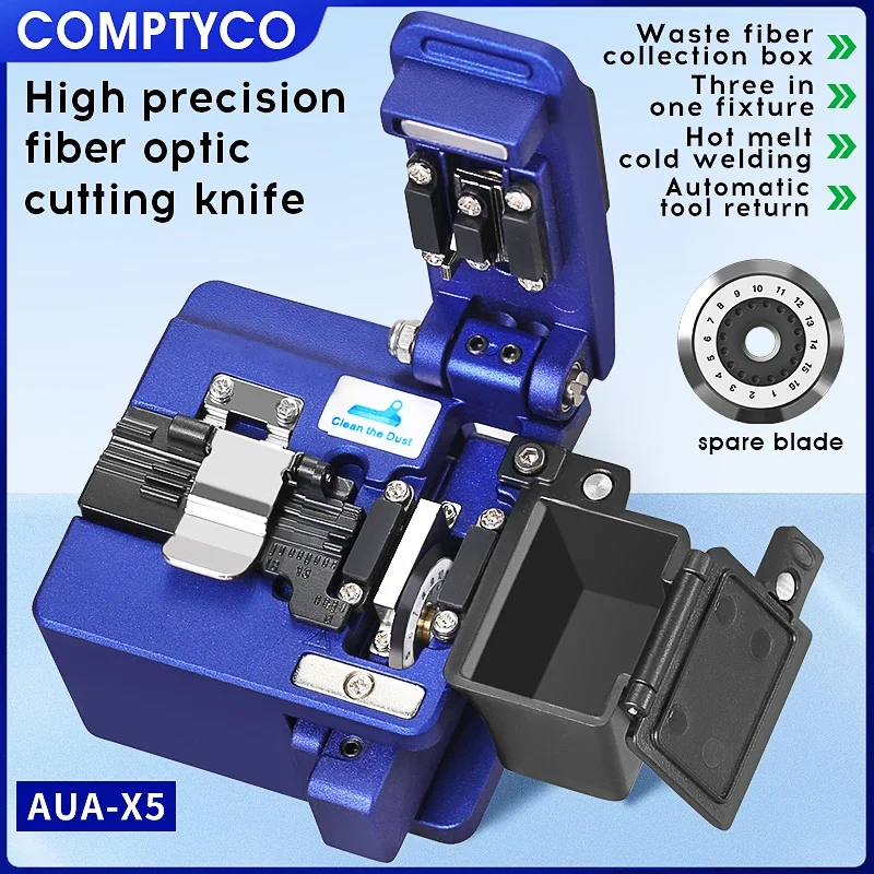 COMPTYCO AUA-X5 FTTH Высокоточный режущий инструмент Скалыватель оптического волокна Нож