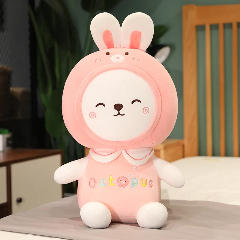 

25-70cm Kawaii Cuddly Pink Stuffed Animal Bunny Plushies Plush Doll Soft Toy Pillow Hug for Girls Girlfriends Loves Room Decor