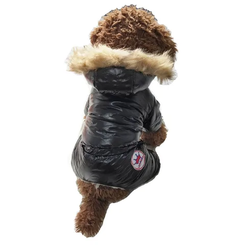 Толстая зимняя одежда для собак, теплый комбинезон, флисовая куртка, водонепроницаемая одежда для маленьких собак, одежда для девочек
