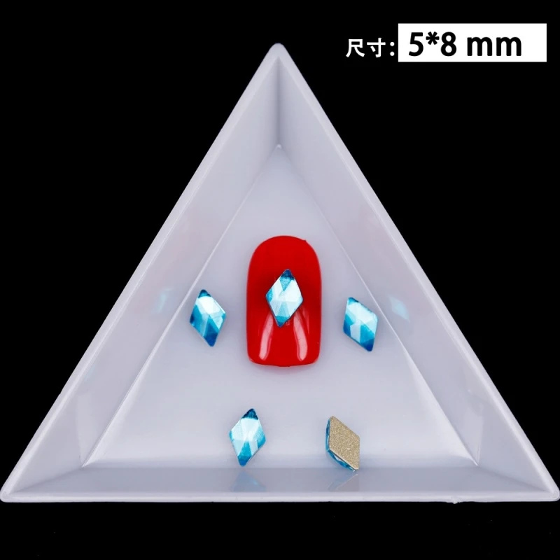 Классический дизайн ногтей 6*10 мм разные секции Ромб бутик плоское основание