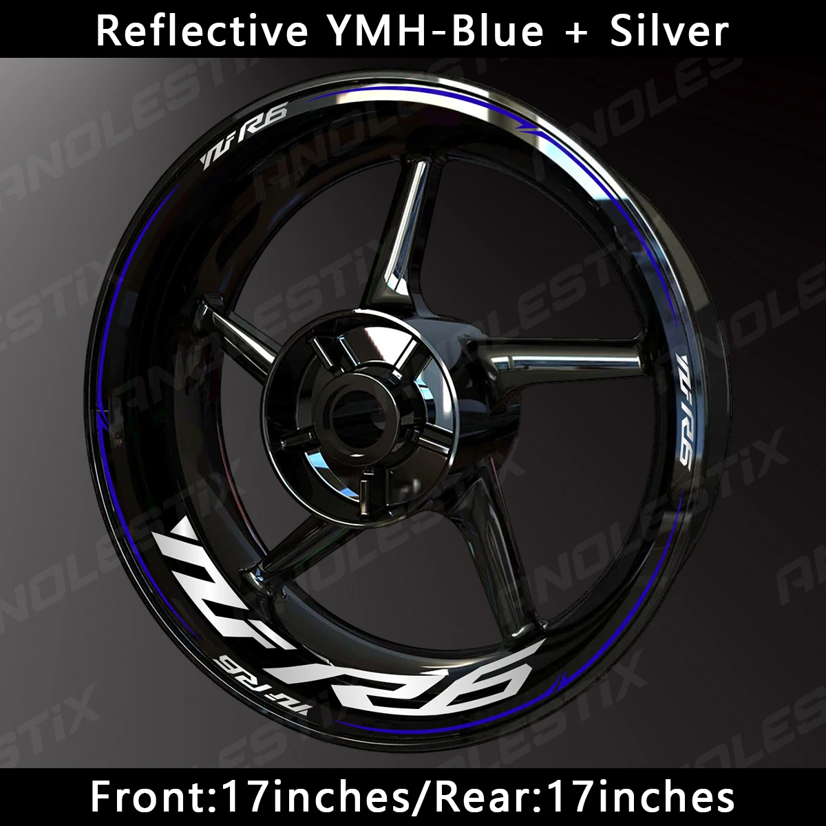 Светоотражающая наклейка на колесо мотоцикла AnoleStix, наклейка на обод, полосатая лента для YAMAHA YZF-R6 YZF R6 2024 2023 2022 2021 2020 2019