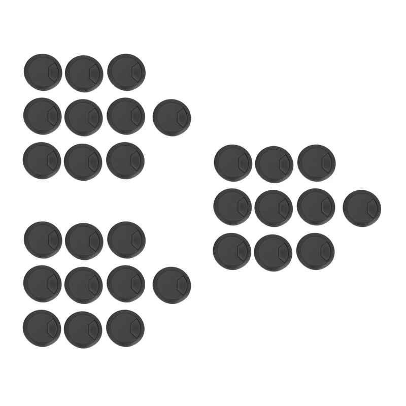 

30 шт., круглая пластиковая втулка для кабеля компьютера, 50 мм