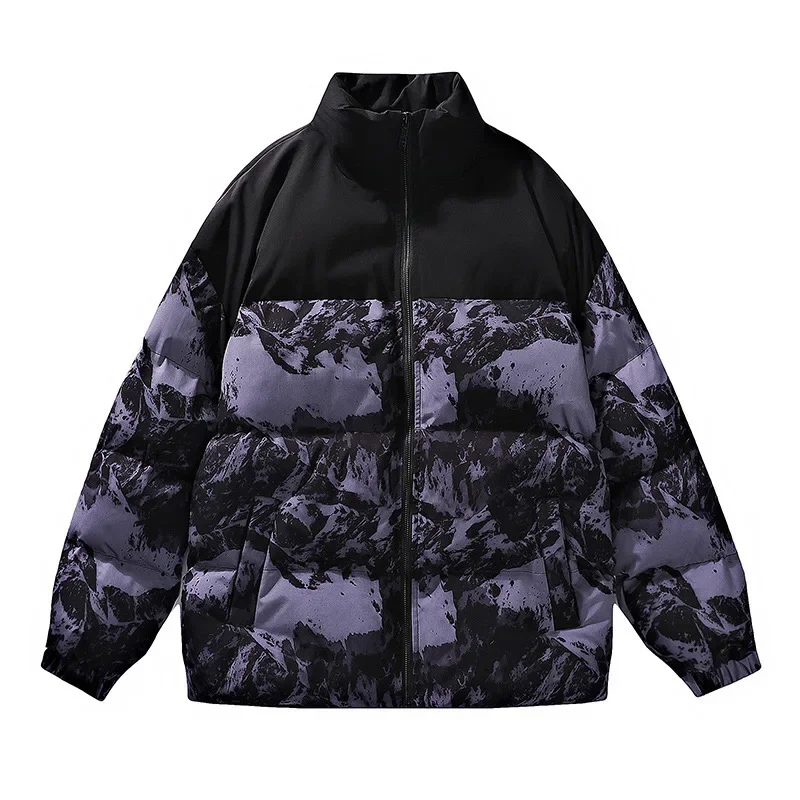 Мужская хлопковая куртка в стиле преппи теплая бейсбольная свободного кроя