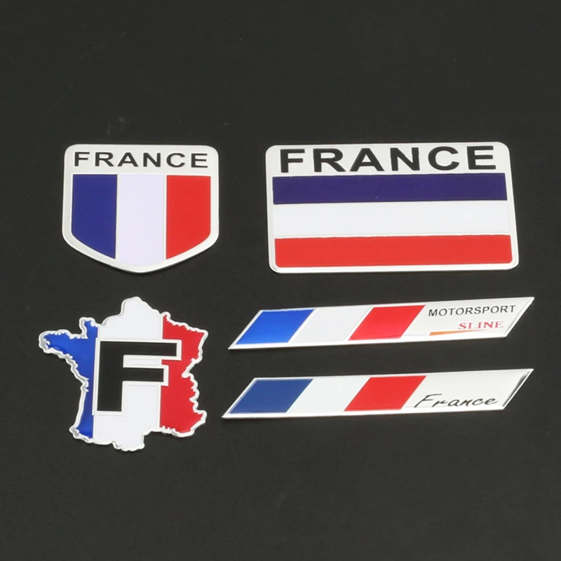 3D Алюминиевый значок флага Франции для автомобиля стикер декор мотоцикла для Peugeot 206 306 307 408 2008 5008 Citroen Sega Renault.