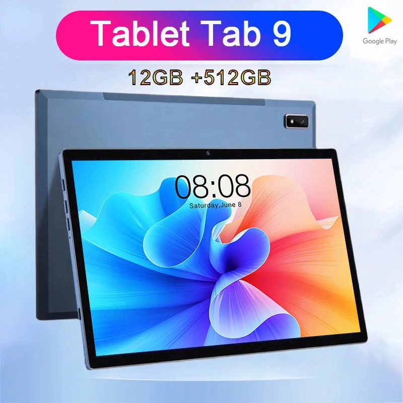

Tablet Tab 9 10.1 Inch 12GB RAM 512GB ROM Tablets 10 Core Tablete Android 11.0 GPS 8800 mAh Dual SIM Phone Call 5G Tablette PC