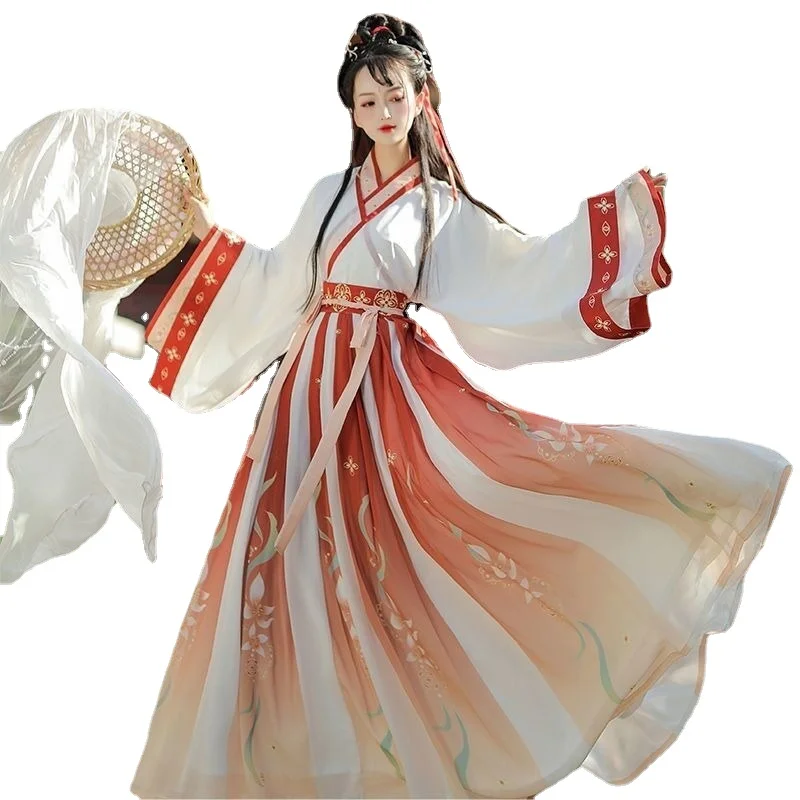 

Han-Wei-Jin-made Waist-length Women's Spring and Autumn Student Suit In Ancient Costume