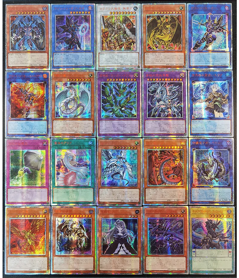 Yu-Gi-Oh! Second Edition 55PCS Flash Cards Egyptian God Blue-Eyes White Dragon Dark Magician Yugioh Game Collection Cards Toy images - 6