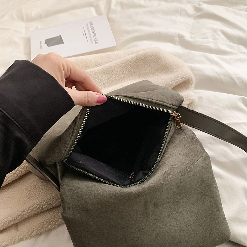 Vintage Women's Commute Totes Bag High Quality Suede PU Leather Shoulder Messenger Bags 2023 Simple Female Travel Handbags Brand