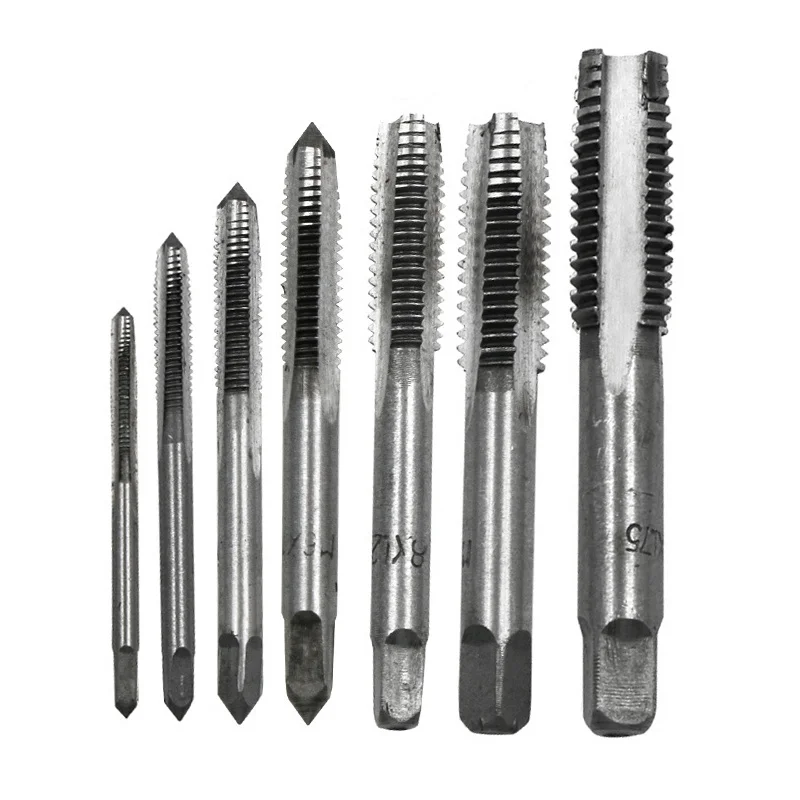 

M3 M4 M5 M6 M8 M10 M12 5/7pcs Straight Groove Tap HSS 6542 Screw Thread Metric Tap Drill Bits Countersink Deburr Set