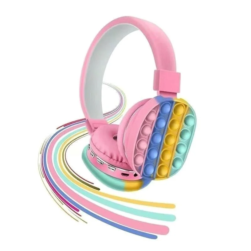 

806E Rainbow Decompression Headphones Headphones Delivery Bluetooth Headset Stereo Game Headphones
