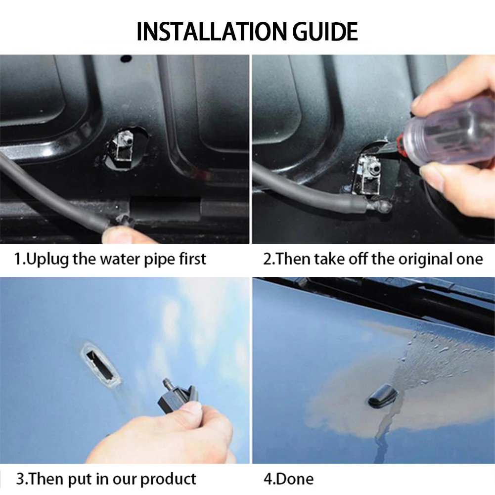 Фото 2 шт., форсунки для омывателя лобового стекла для Ford Focus Mondeo Galaxy C-max Fiesta KA Fusion OE # BM5117666AB №4