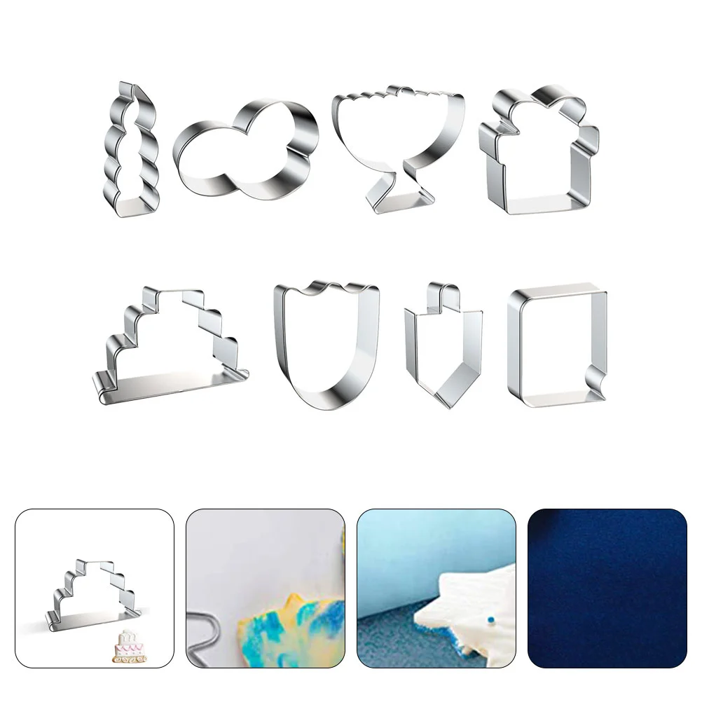 

Cookie Molds Hanukkah Biscuitcutter Baking Chanukah Metal Party Steel Stainless Menorah Dreidel Kitchen Fondant Tools Shapes