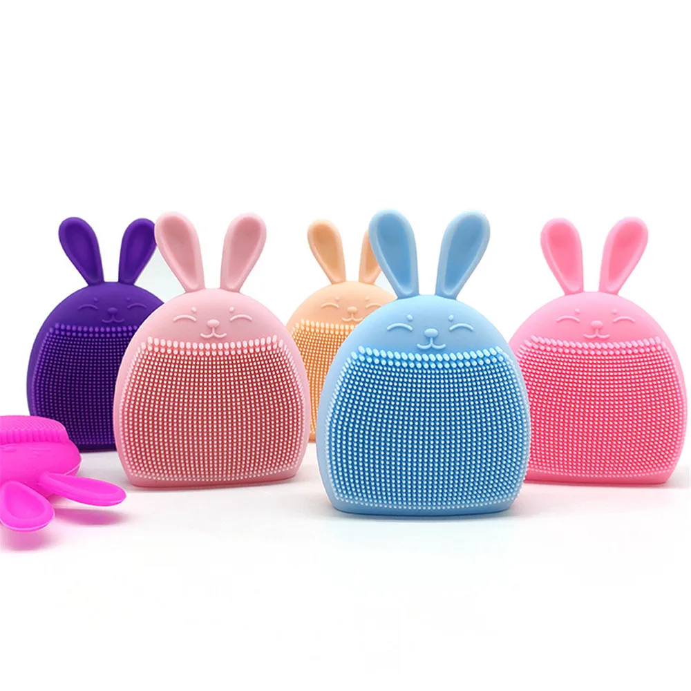 

Rabbit Shape Silicone Facial Cleansing Brush Soft Massage Brushs Facial Deep Cleaning Massage Skin Care Exfoliator Beauty Tool