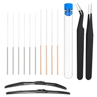stainless steel 3d nozzle cleaning toolkit stainless steel needles and tweezers toolkit for most 3d printer extruder nozzles