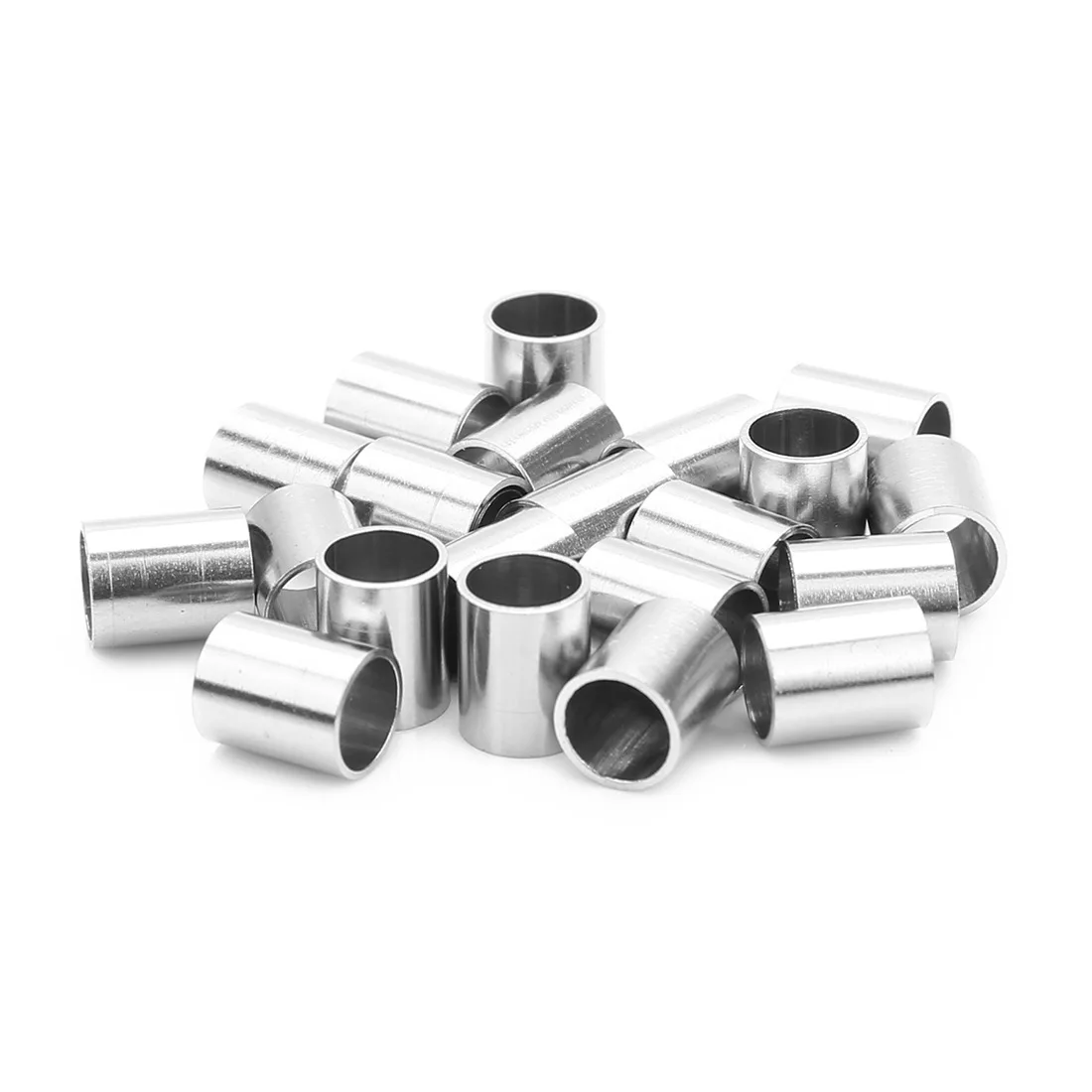 1.5MM 2MM 20Pcs New Fashion Tube Crimp End Beads Crimps End Beads Fastener For DIY Jewelry Making Findings Supplies Necklace