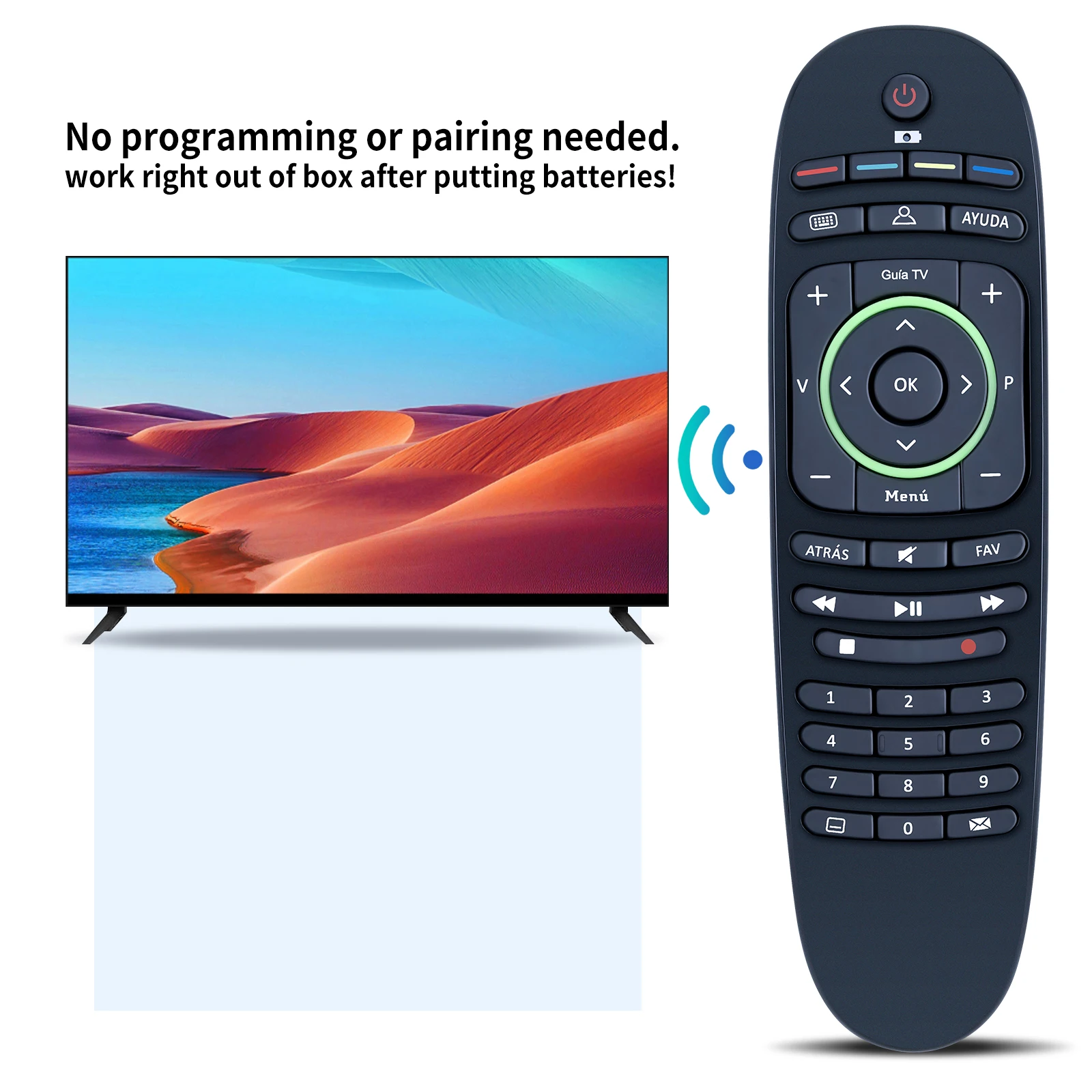 Пульт дистанционного управления для телевизора MOVISTAR T4HS1408/39RA URC17972-00R00 S-15-503 Fernbedienung