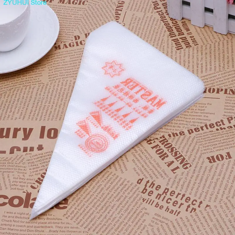 

New 100Pcs/Pack Small Size Disposable Piping Bag Icing Fondant Cake Cream Decorating Pastry Tip Tool-Y102