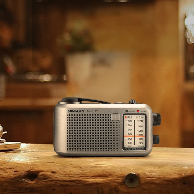 Sangean MMR-77 портативный Перезаряжаемый AM/FM радио FM мини-радио приемник для кемпинга туризма FM/AM портативный приемник