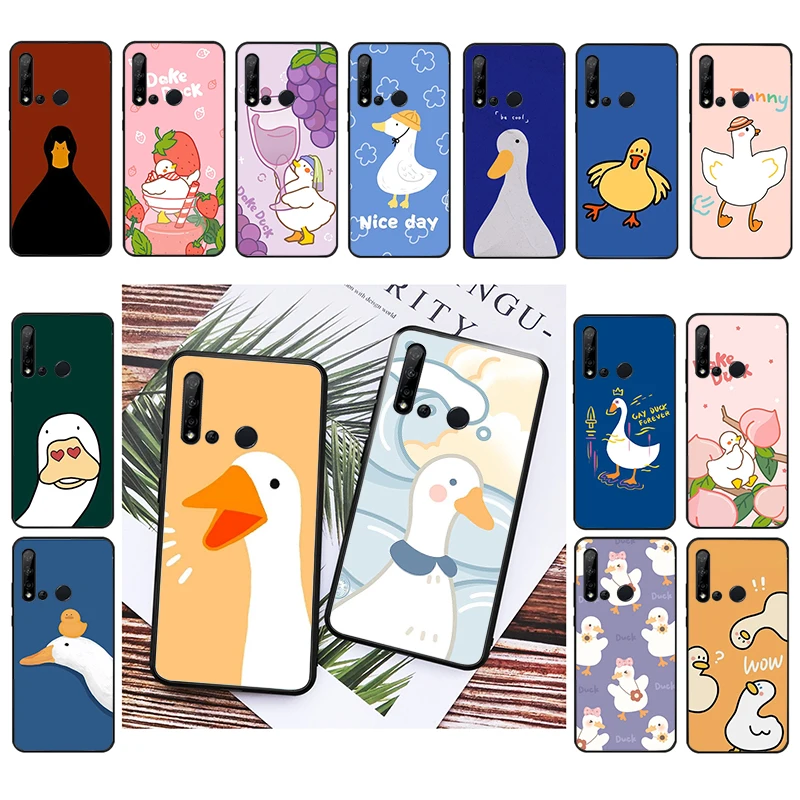

Phone Case For Huawei P50 Pro P30 P40 Lite P40Pro P20 lite Mate 20 Pro Mate 50 Pro P Smart Cute Duck Art Case Funda Capa
