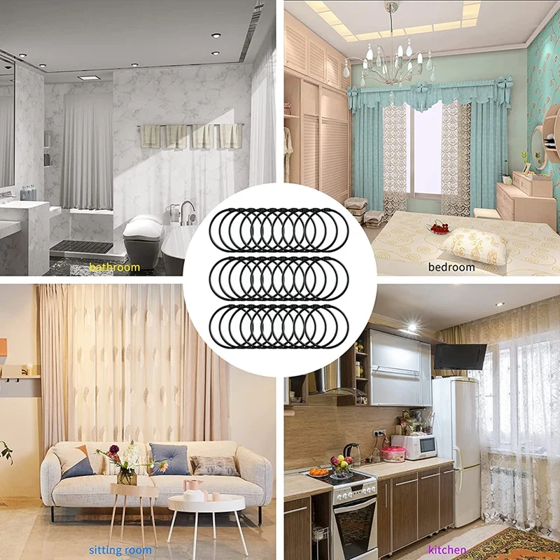 Лидер продаж 30 упаковок кольца для душевой занавески круглые душа крючки ванной