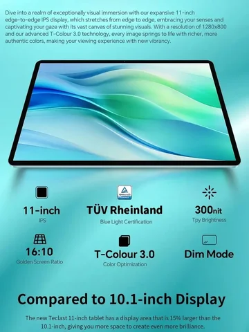 Teclast P50 планшет 10.95", Android 14, 6/128 ГБ