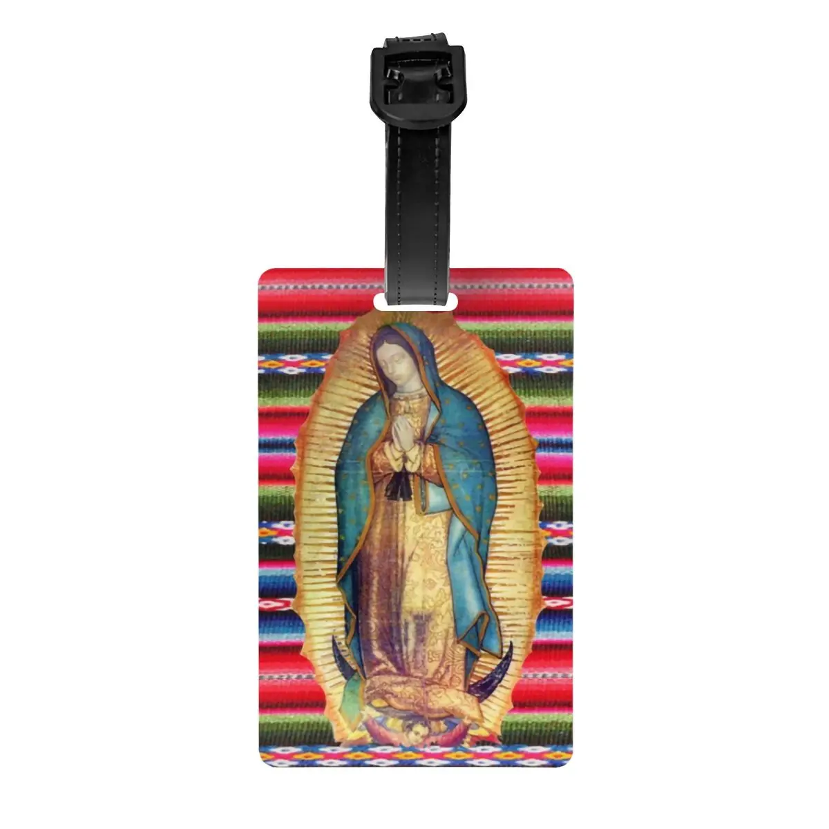 

Our Lady Of Guadalupe Virgen Maria Zarape Luggage Tag Custom Virgin Mary Catholic Baggage Tags Privacy Cover Name ID Card