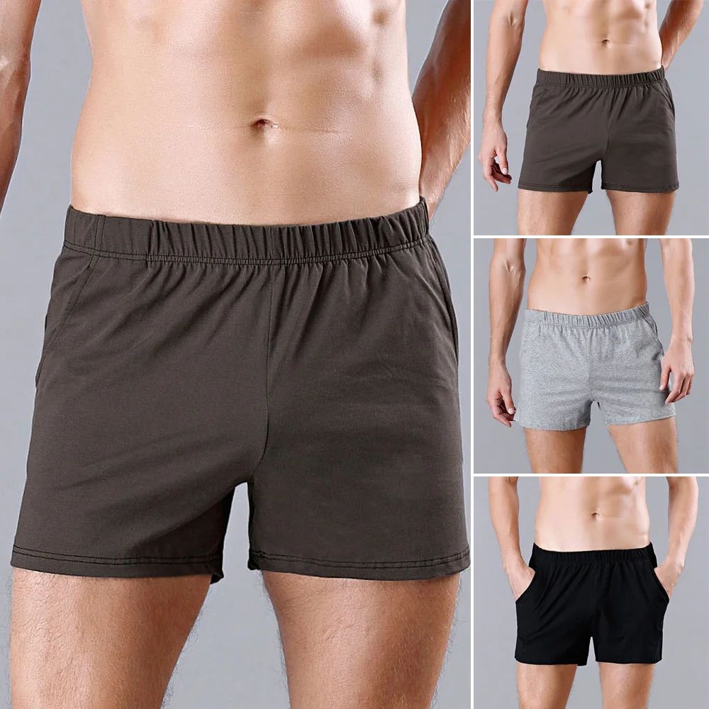 

Summer New Men's Underpants Cotton Boxer Shorts Breathable Large Size Loose Thin Pants Comfy Boxer Casual Shorts Colorful
