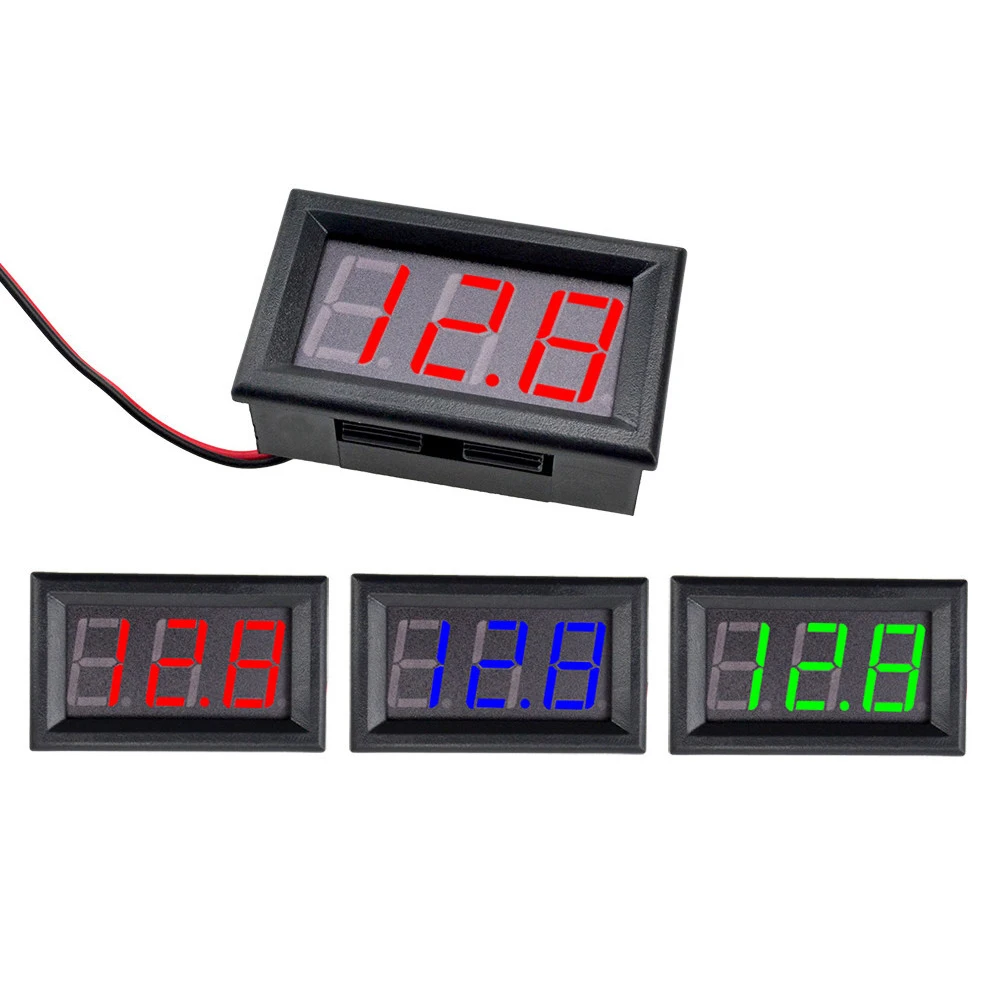 

0.56 Inch Mini Red Green Blue LED Display Panel Voltage Meter Voltmeter Home Use Voltage 3 Three Digital DC 4.5V 30V 2 / 3 Wires
