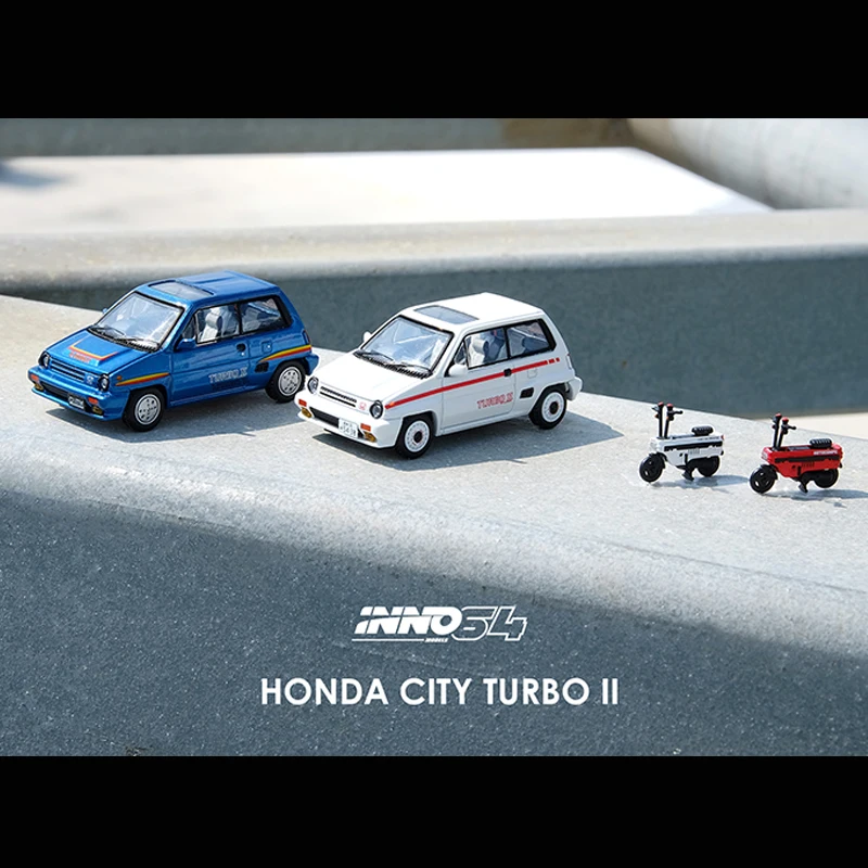 

Model Car 1:64 Pop Toys INNO 1:64 Model Car Honda CITY TURBO II Alloy Die-cast Vehicle With MOTOCOMPO IN64-CITYII-WHIMV