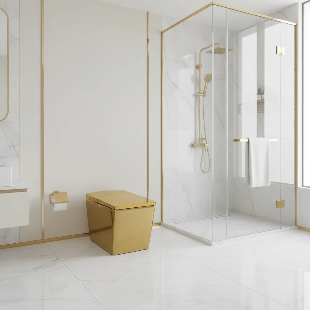 Фото Умный унитаз Golden Smart Square для Северной Америки, подходит для Канады, европейский умный унитаз S-образной формы с изогнутым дизайном №3