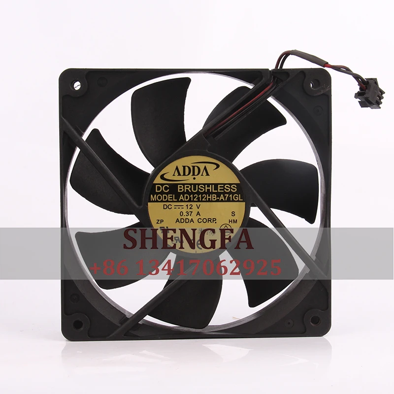 ADDA чехол вентилятор с двумя шарикоподшипниками Φ 120*120*25 мм 12 В 12025 А, инверторный охлаждающий вентилятор
