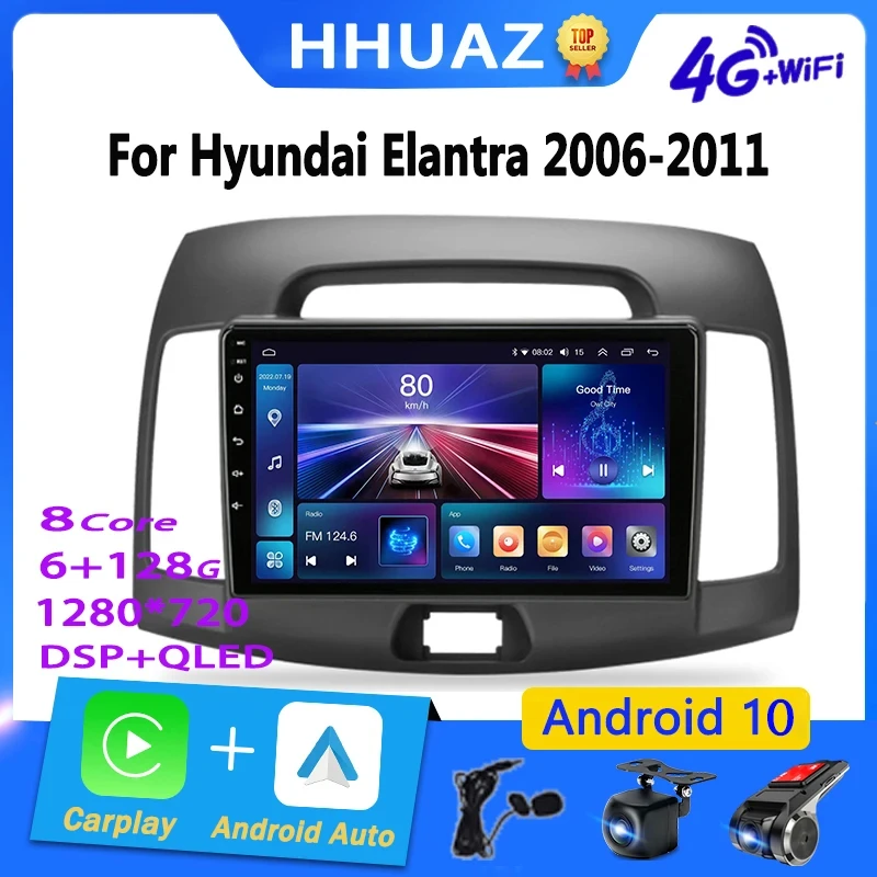 Для Hyundai Elantra 4 HD 2006-2012 Android автомобильный радиоприемник стерео мультимедийный