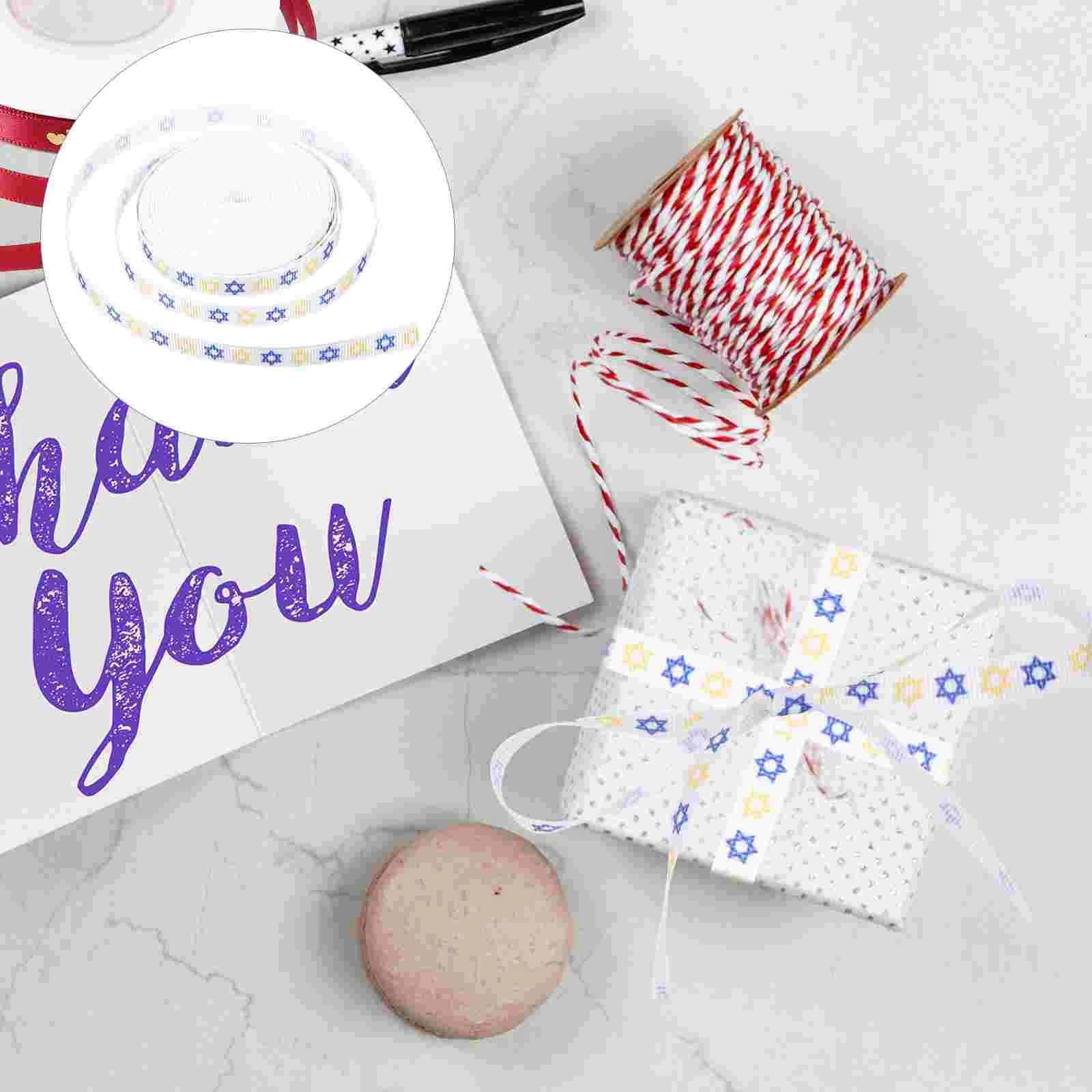 Ханука Лента Еврейское украшение DIY Подарочная упаковка Свадьба для букета