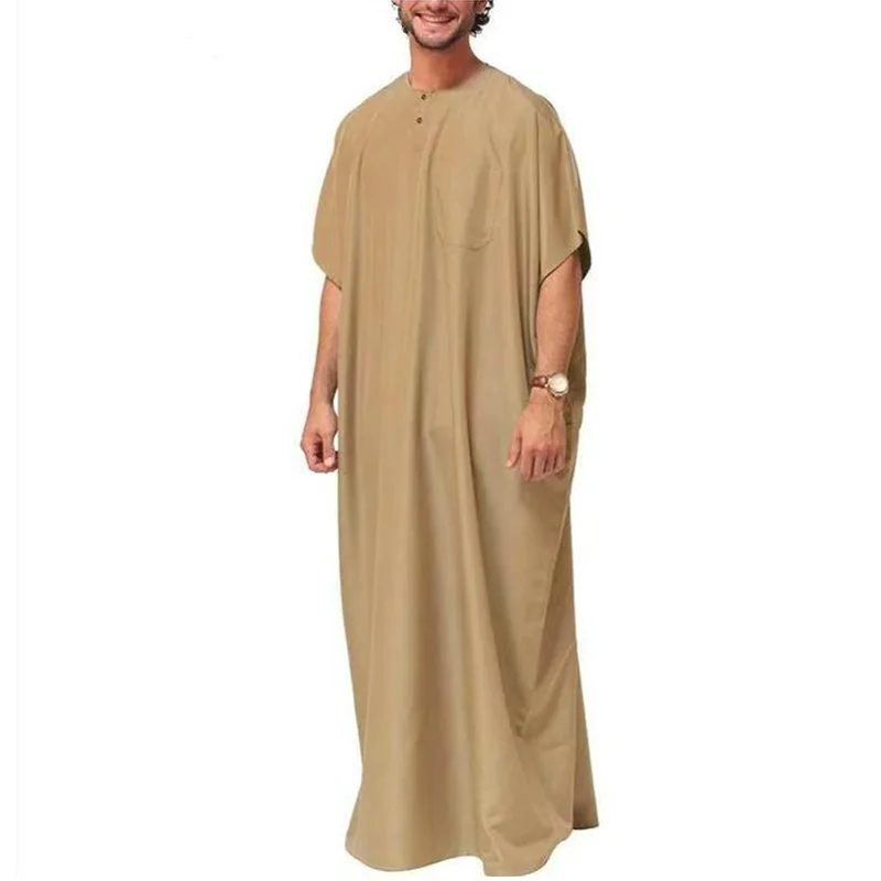 New Muslim Middle East Arab Dubai Robes Malaysia Men's Shirt Muslim Robe Muslim Fashion Dubai Abaya Turkey Arabic Men Clothing