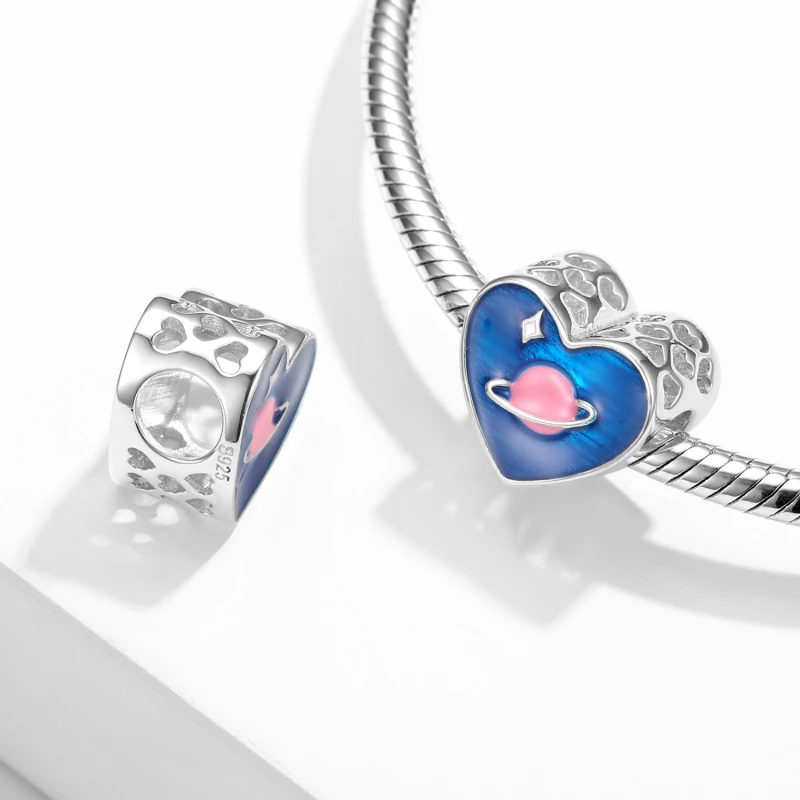 Лидер продаж серебряные подвески бургеры свинка курица животные радуга голубая