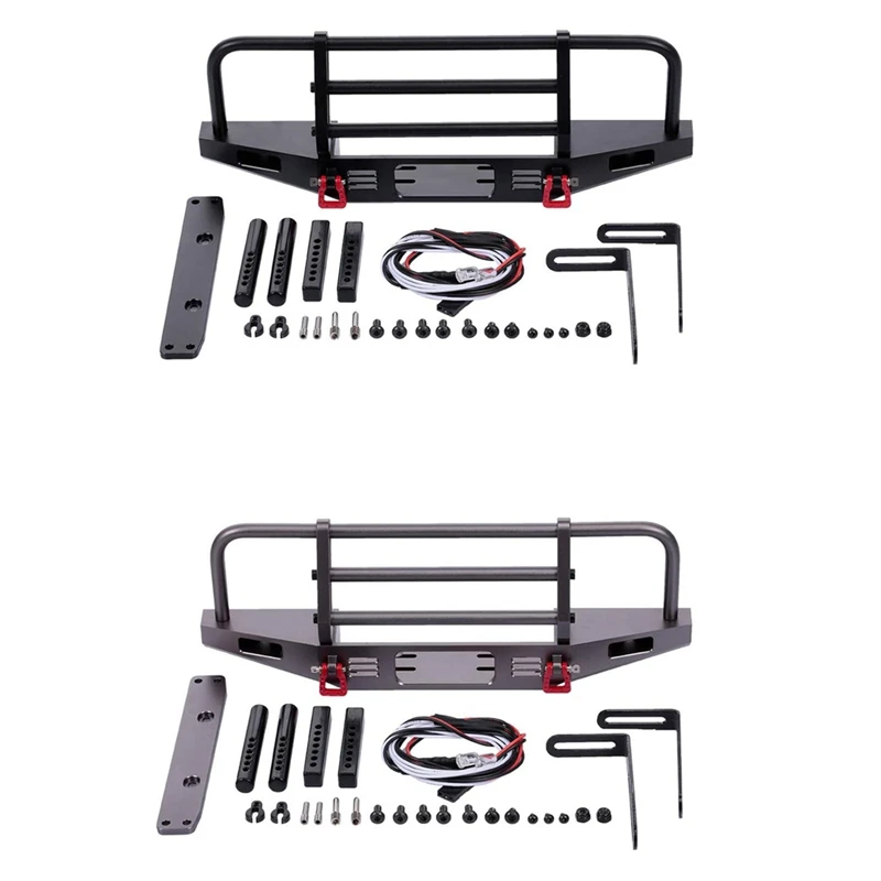 

Регулируемый металлический передний бампер для 1/10 RC Crawler Traxxas TRX4 Defender Axial SCX10 SCX10 II 90046 90047, обновленные детали