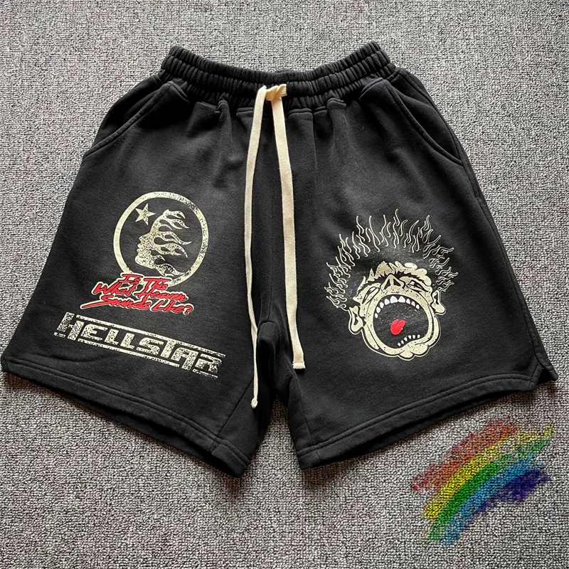 

Завязывающиеся крашеные шорты Hellstar Sounds Like Heaven мужские и женские бриджи большого размера с Кулиской